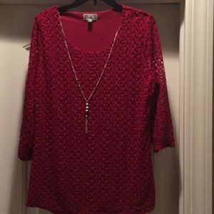 Blouse great holiday red